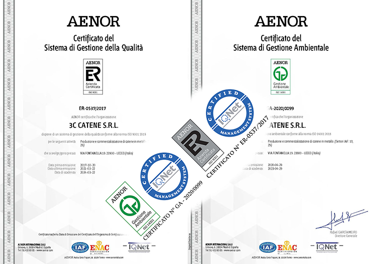 3C Catene - Sistemi certificati