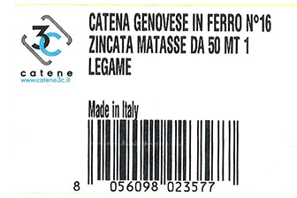 3C Catene - Barcode EAN13